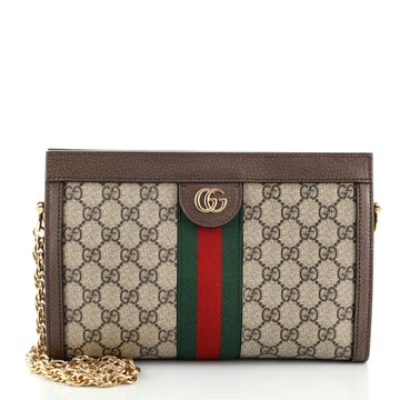 Gucci Ophidia Chain Shoulder Bag GG Coated Canvas Small