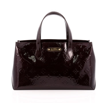 Louis Vuitton Wilshire Handbag Monogram Vernis PM Purple