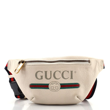 Gucci Logo Belt Bag Printed Leather Small