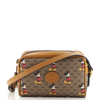 Gucci Disney Mickey Mouse Shoulder Bag Printed Mini GG Coated Canvas Mini