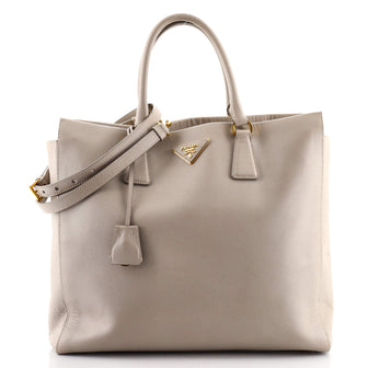 Prada Convertible Open Tote Saffiano Leather Medium