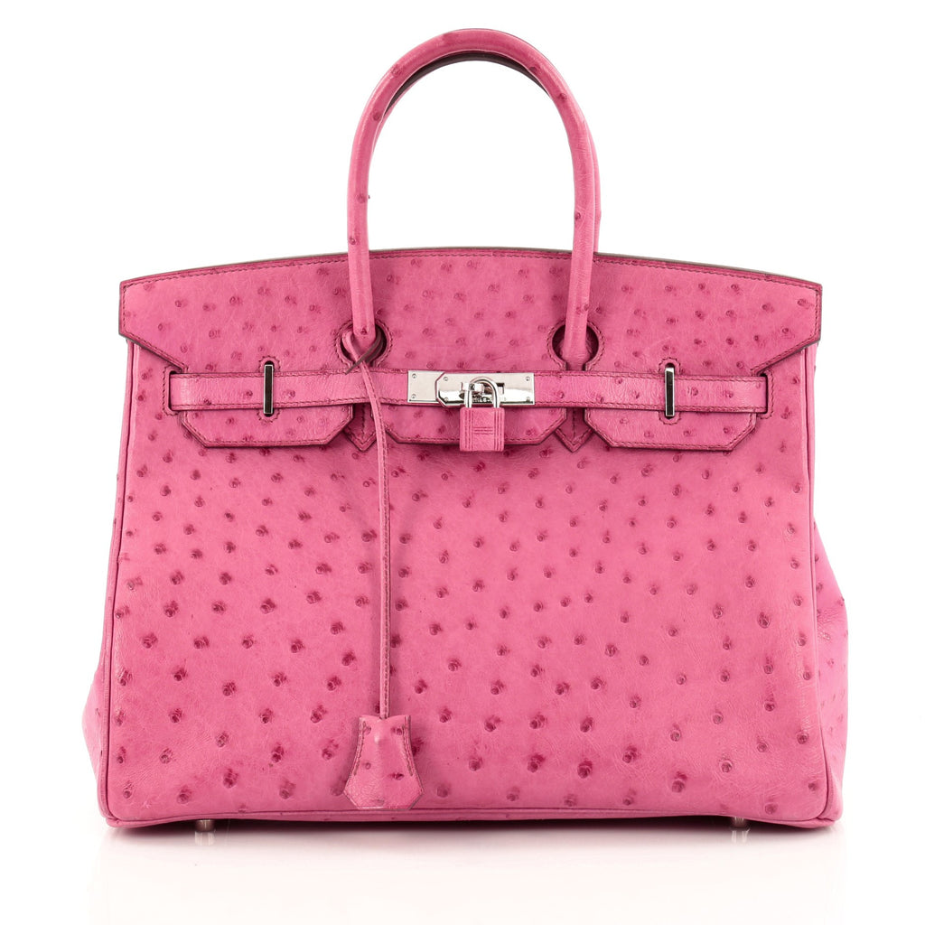Buy Hermes Birkin Handbag Pink Ostrich with Palladium 1240401