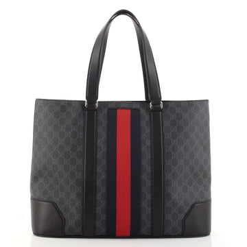 Gucci Web Open Tote GG Coated Canvas Large