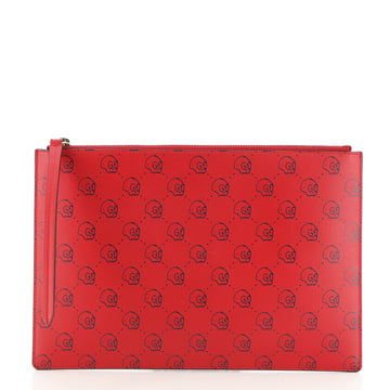 Gucci Zipped Pouch GucciGhost Leather Medium