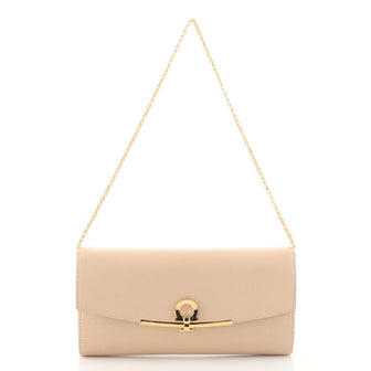 Salvatore Ferragamo Gancini Clip Clutch Leather Mini