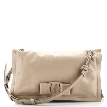 Salvatore Ferragamo Viva Bow Flap Bag Leather Small