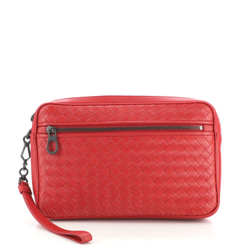 Bottega Veneta Front Pocket Wristlet Clutch Intrecciato Nappa Medium