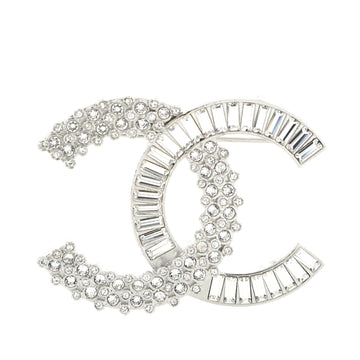 Chanel CC Brooch Metal with Crystals