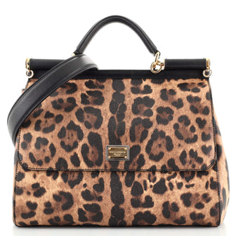 Dolce & Gabbana Miss Sicily Bag Printed Canvas Large