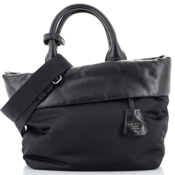 Prada Convertible Double Tote Tessuto Small