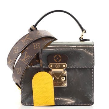 Louis Vuitton Spring Street NM Handbag Monogram Vernis with Monogram Canvas and Epi Leather