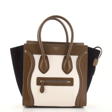 Celine Tricolor Luggage Bag Leather Micro