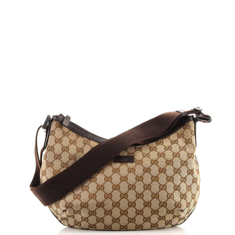 Gucci Saddle Zip Messenger Bag GG Canvas Small