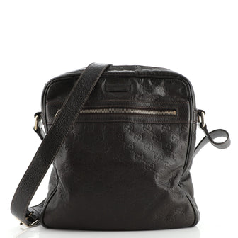 Gucci Front Zip Messenger Guccissima Leather Medium