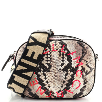 Stella McCartney Logo Camera Belt Bag Faux Python