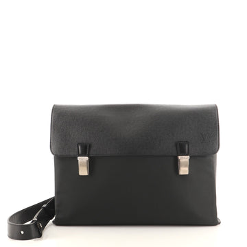 Louis Vuitton Saratov Messenger Bag Taiga Leather and Canvas GM