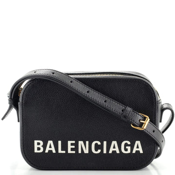 Balenciaga Logo Ville Camera Bag Leather XS