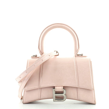 Balenciaga Hourglass Top Handle Bag Leather XS