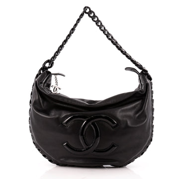 Chanel Resin Modern Chain Hobo Calfskin Medium