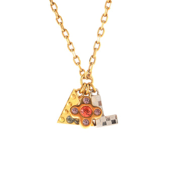 Louis Vuitton Love Letters Pendant Necklace Metal with Crystals