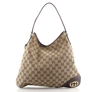 Gucci New Britt Hobo GG Canvas Medium