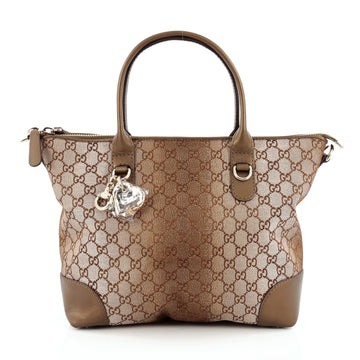 Gucci Heart Bit Tote Monogram Lurex Medium