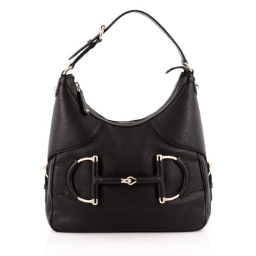 Gucci Web Horsebit Heritage Hobo Leather Medium
