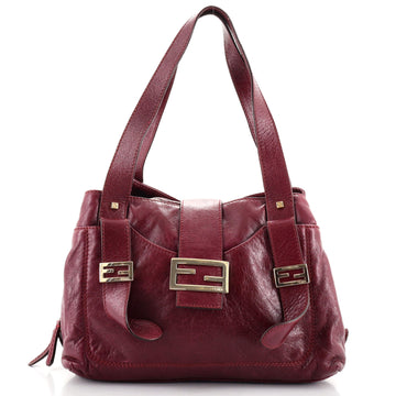 Fendi Compartment Shoulder Bag Leather Medium