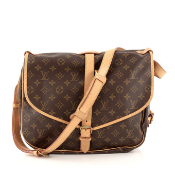 Louis Vuitton Saumur Handbag Monogram Canvas 35