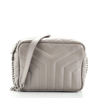 Saint Laurent LouLou Bowling Bag Matelasse Chevron Leather Small