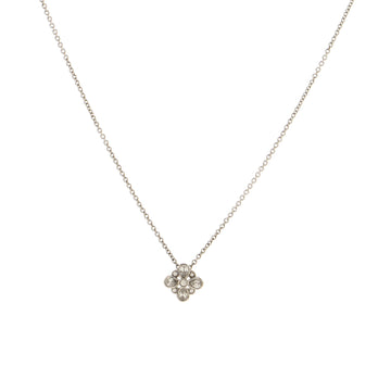 Tiffany & Co. Enchant Flower Pendant Necklace Platinum with Diamonds 8mm