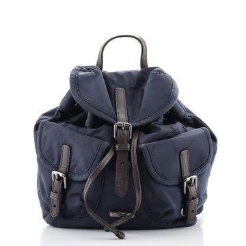 Burberry Double Pocket Drawstring Backpack Nylon Small