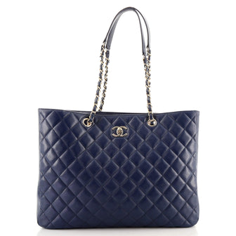 Chanel Classic CC Shopping Tote Quilted Caviar Large