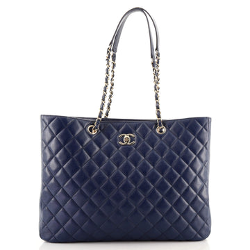 Chanel Classic CC Shopping Tote Quilted Caviar Large