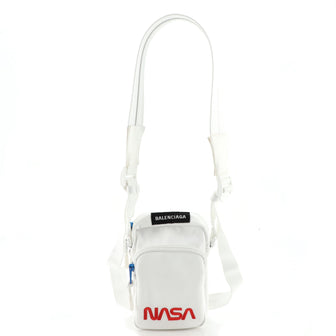 Balenciaga NASA Phone Holder Crossbody Bag Embroidered Canvas