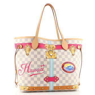 Louis Vuitton Neverfull NM Tote Limited Edition Cities Damier Summer Trunks MM