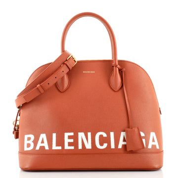 Balenciaga Logo Ville Bag Leather Medium