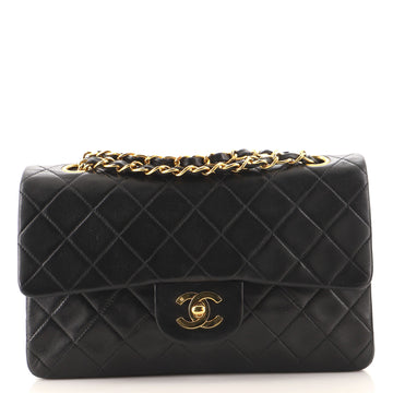 Chanel Vintage Classic Double Flap Bag Quilted Lambskin Small