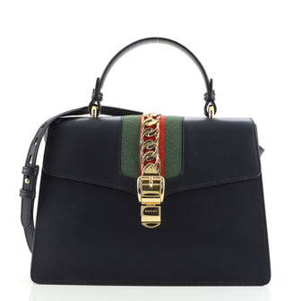 Gucci Sylvie Top Handle Bag Leather Medium