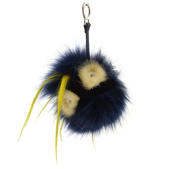 Fendi Monster Bug Bag Charm Fur with Leather