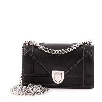 Christian Dior Diorama Flap Bag Grained Calfskin Mini