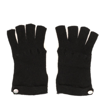Chanel Cutout Fingerless Gloves Cashmere