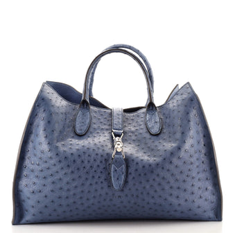 Gucci Jackie Soft Tote Ostrich Large