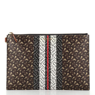 Burberry Zip Pouch Monogram E-Canvas
