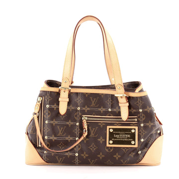 Louis Vuitton Riveting Handbag Monogram Canvas