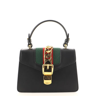 Gucci Sylvie Top Handle Bag Leather Mini