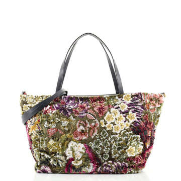 Valentino Convertible Tote Floral Sequins Medium