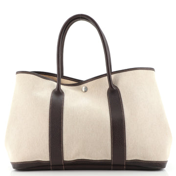 Hermes Garden Party Tote Toile and Leather 36