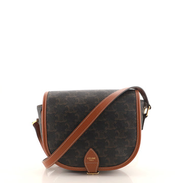 Celine Folco Bag Triomphe Coated Canvas Medium