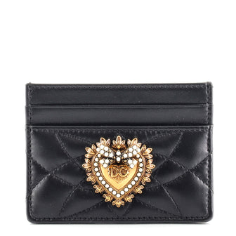 Dolce & Gabbana Devotion Card Holder Quilted Leather